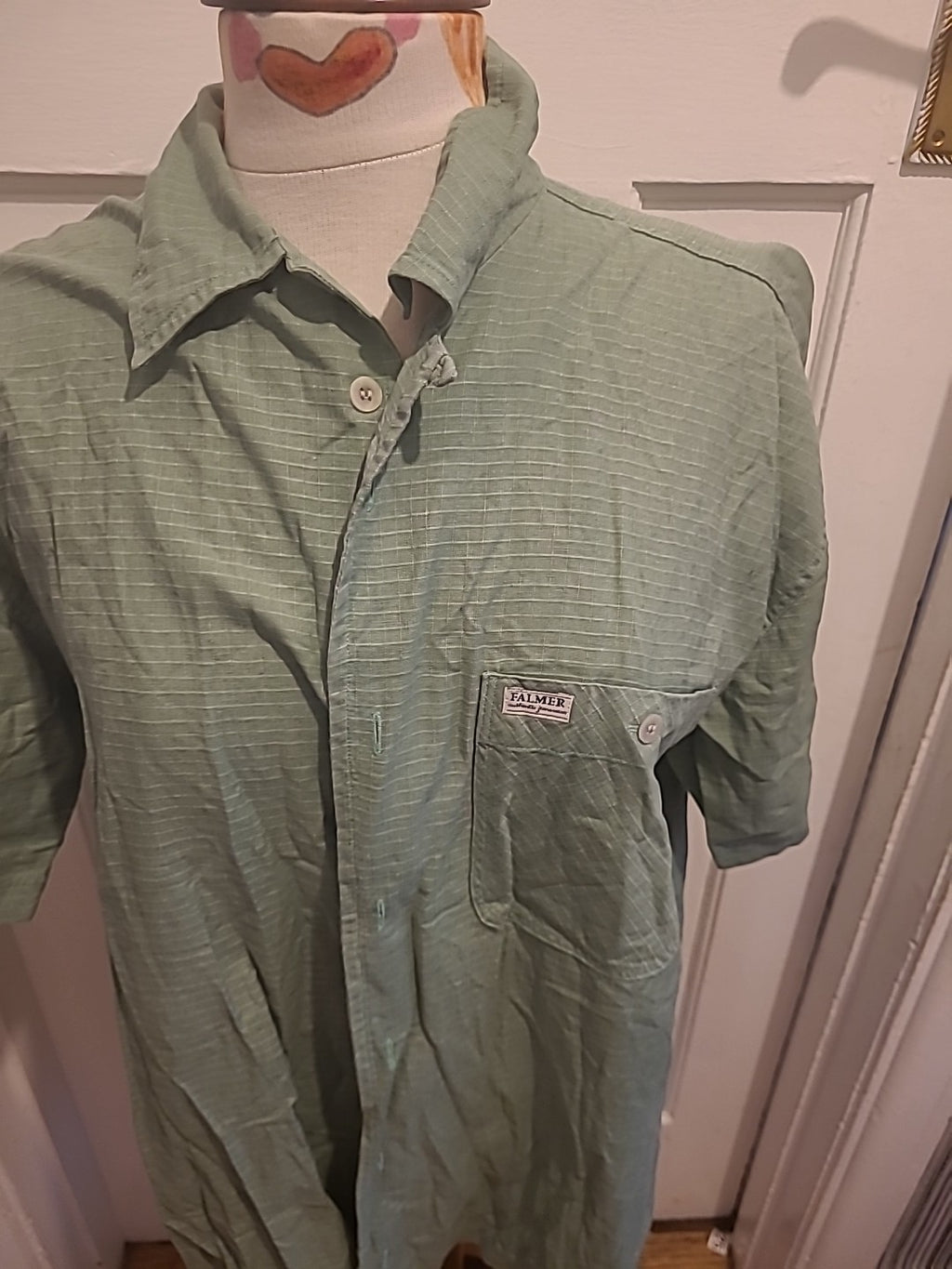 Ladies Falmer Size Small Green Short Sleeved Shirt
