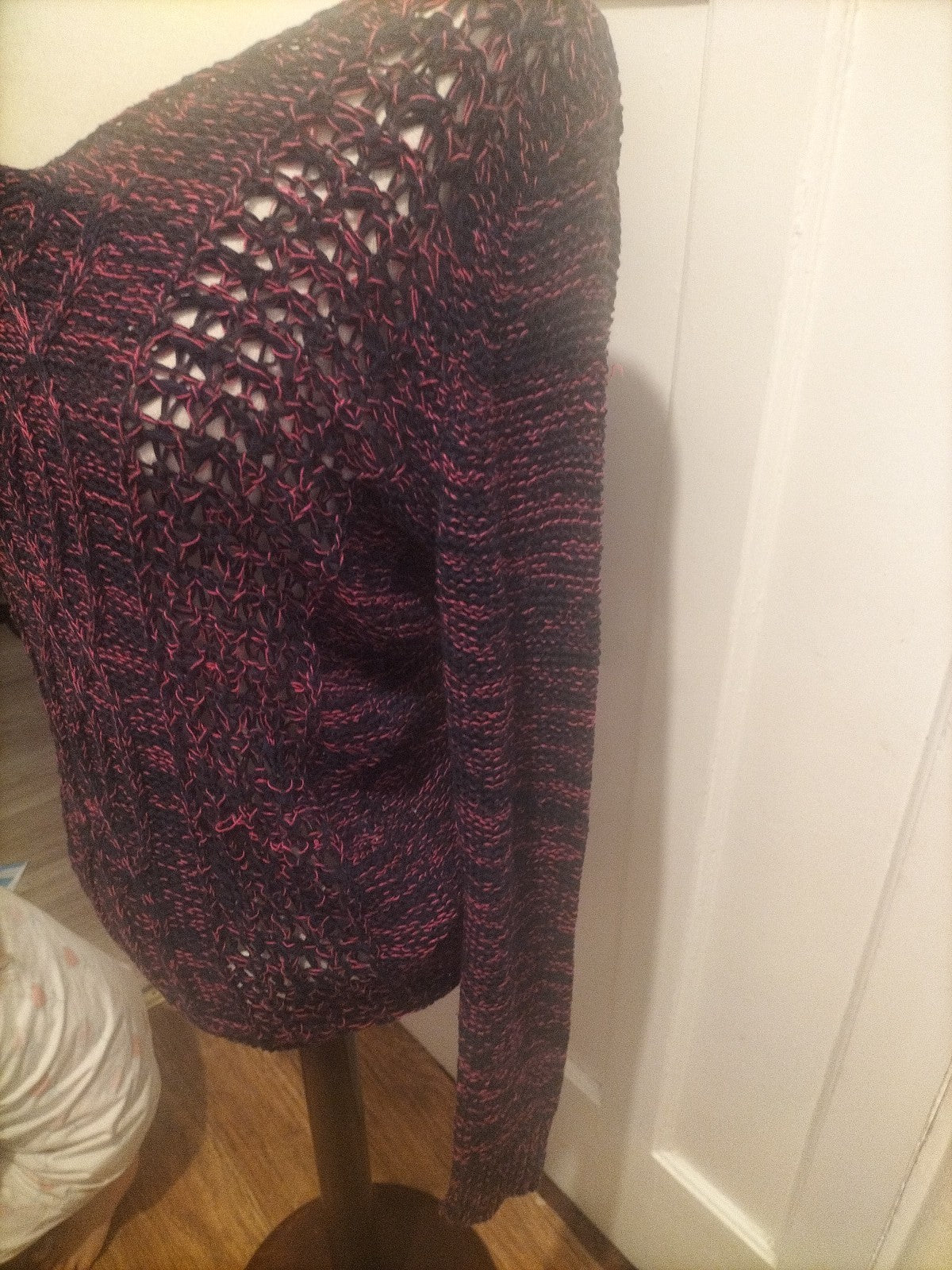 Ladies F&F Size 10 Deep Purple/Pink Long Sleeved Pullover Jumper