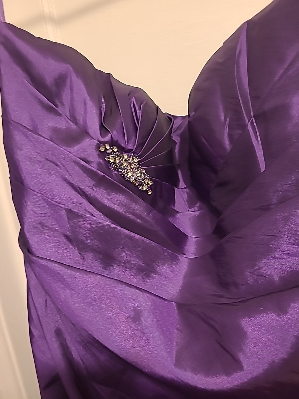 Ladies Size 12 Purple Sleeveless Strapless Prom Dress