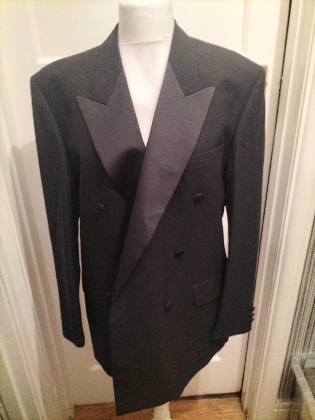 Mens Horne Brothers Size 44R Black Wool Lined Padded Blazer