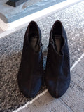Ladies Black M&S Size 4.5 Block Heeled Shoes Free Delivery