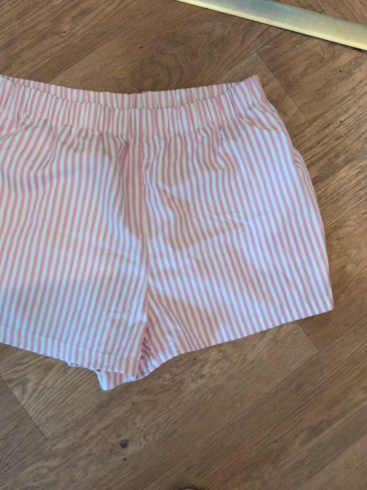 2XL Pink Stripe Elasticated Pyjama Shorts