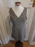 Ladies Primark Size 6 Beige Black Sleeveless Dress