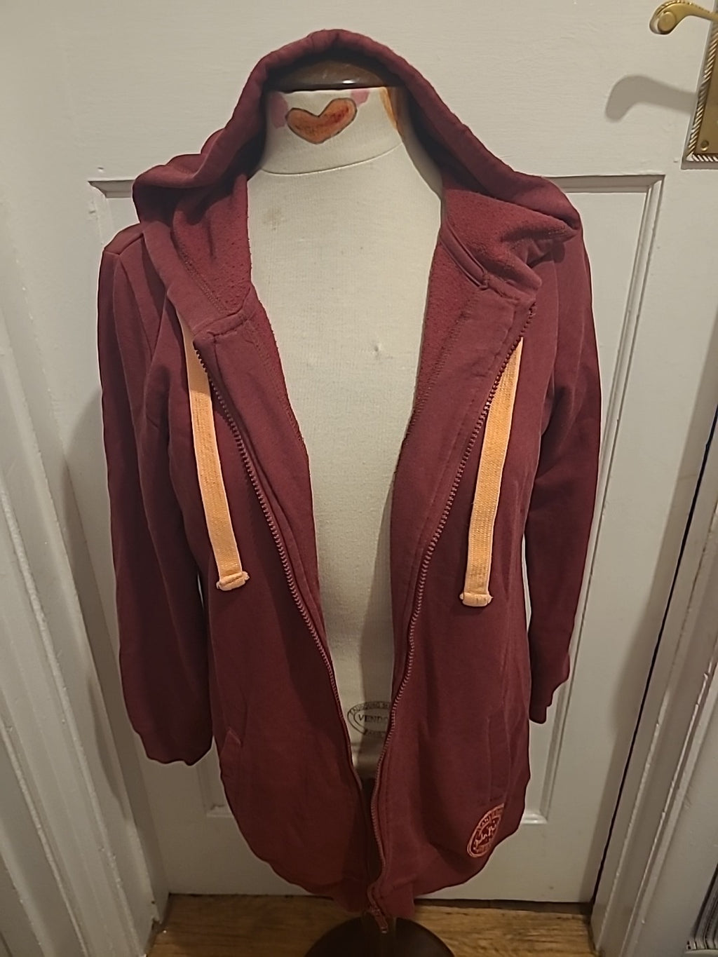 Ladies John Banner Size Small Purple Long Sleeved Zip Through