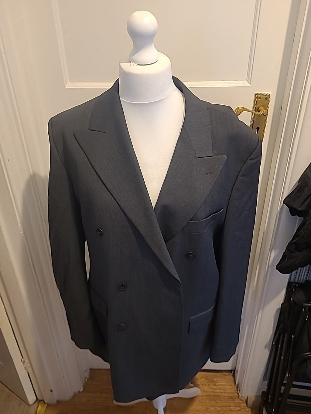 Mens Pierre Cardin Size 44R Stretch Comfort Grey Lined Padded Blazer