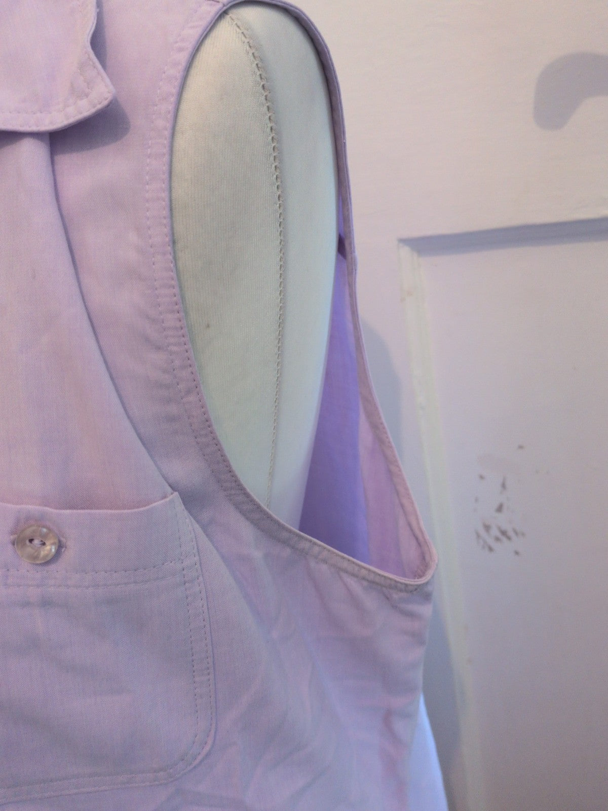 BHS 20 Lilac Collared Sleeveless Buttoned Blouse