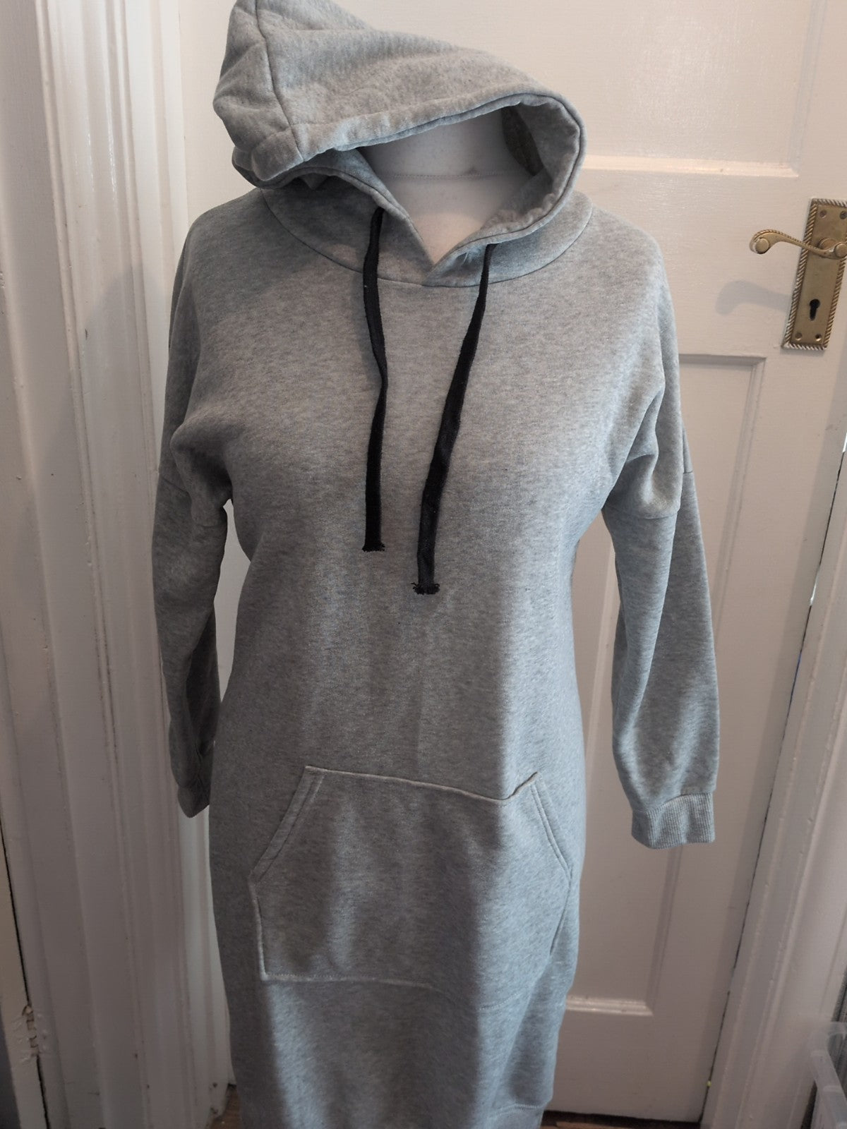 Medium Grey Long Length Pullover Hoodie