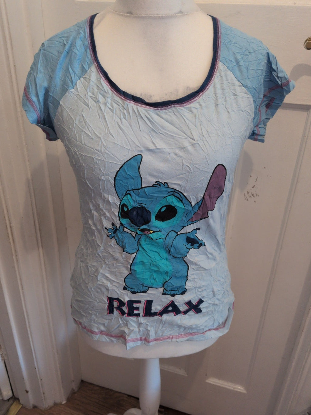 Pyjamas Medium Blue Stitch Pyjama Top