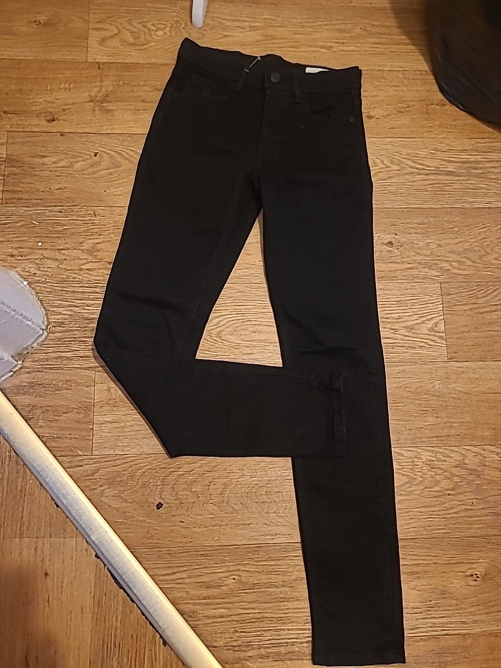 Mens Denim&Co Size 28x32 Black Slim Denim Jeans