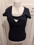 H&M Mama Medium Navy Short Sleeve T-shirt Maternity