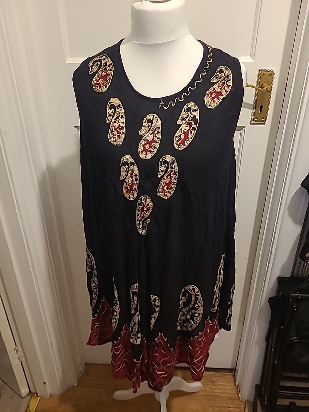 Ladies Sea & Sun Size Large Black Sleeveless Beachwear Dress