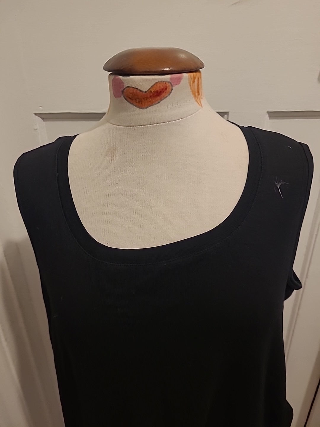 Ladies BM Size Large Black Sleeveless Vest Top