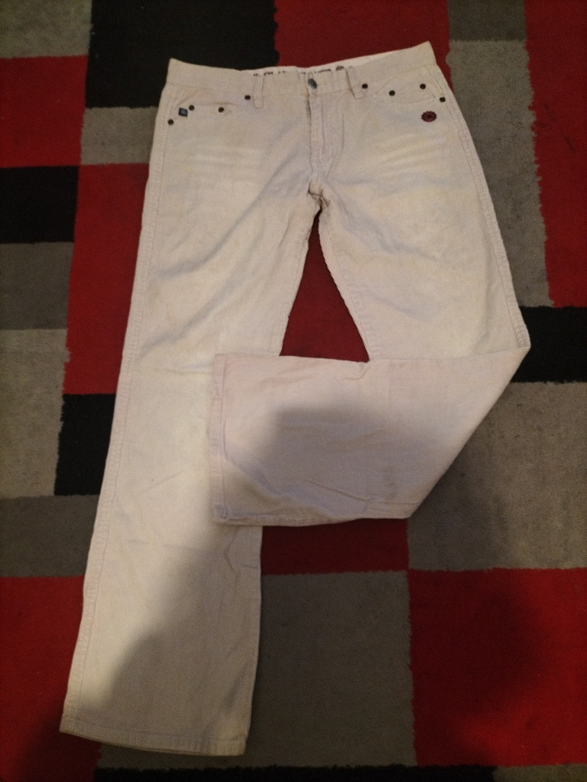Ladies Blue Whale Size 14 Pale Pink Brushed Rib Jeans