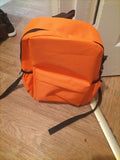 Brand New Sealed Waterproof Bright Orange Rucksack Leisure School