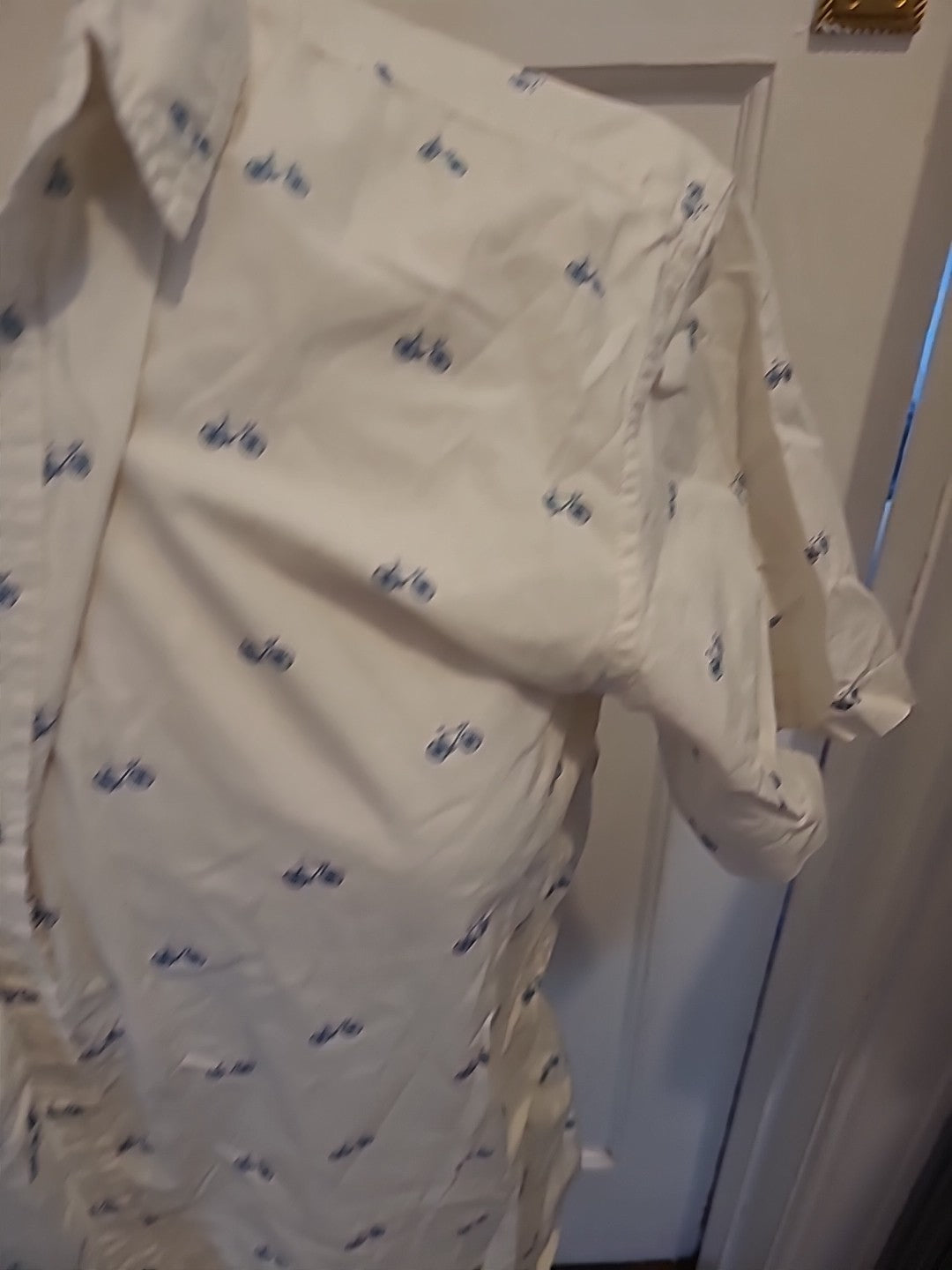 Mens Primark Size Small White Bike Design Short Sleeved Shirt