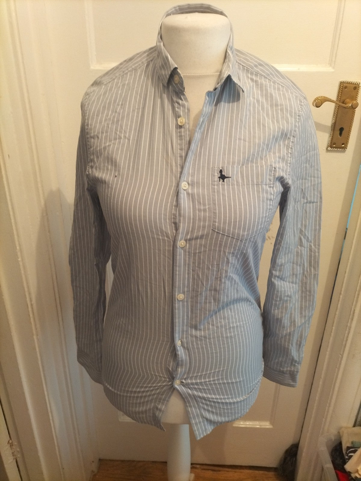 Jack Wills XS Blue Striped Classic Fit Shirt Long Sleeve