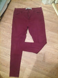 Ladies Denim+Co Size 16 Deep Purple Skinny Jeans