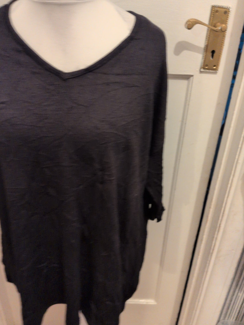 New Look Curves 20 Black Half Sleeve T-shirt