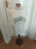 Ladies Size 4XL White Los Angeles Pullover Jumper