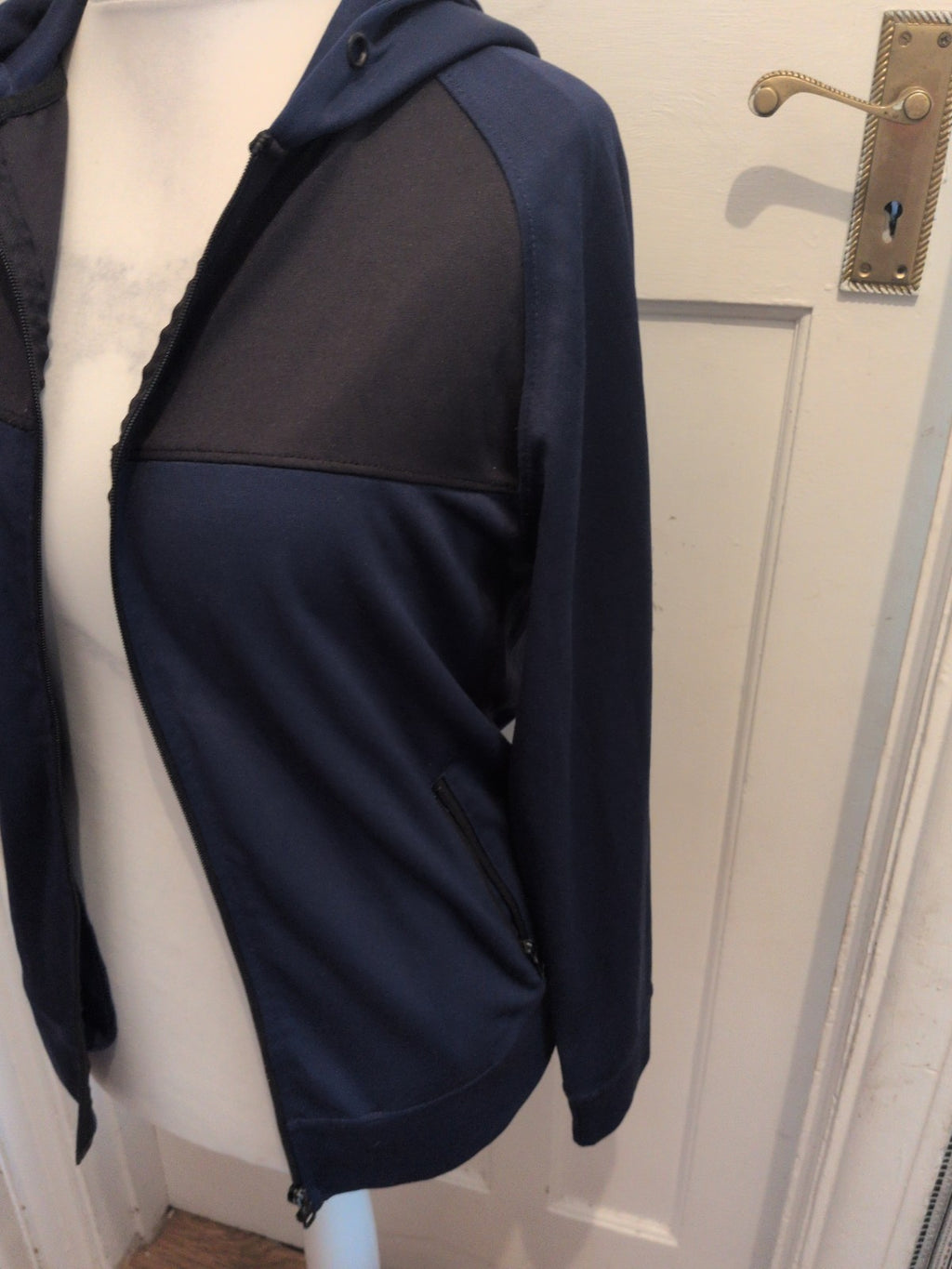 Aviator Medium Blue And Black Full Zip Track Jacket