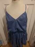 Ladies Chicme Size Large Denim Coloured Sleeveless Dress