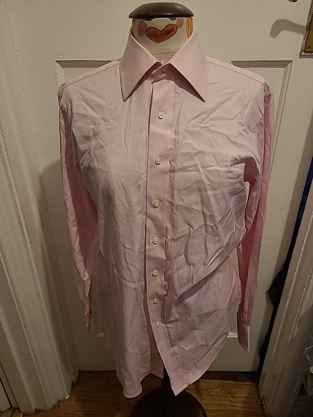 Mens 1919 Size 15R Luxury Two Fold Cotton Pink Shirt