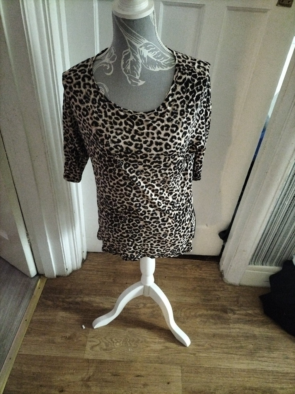 Ladies George Size 12 Leopard Print Blouse