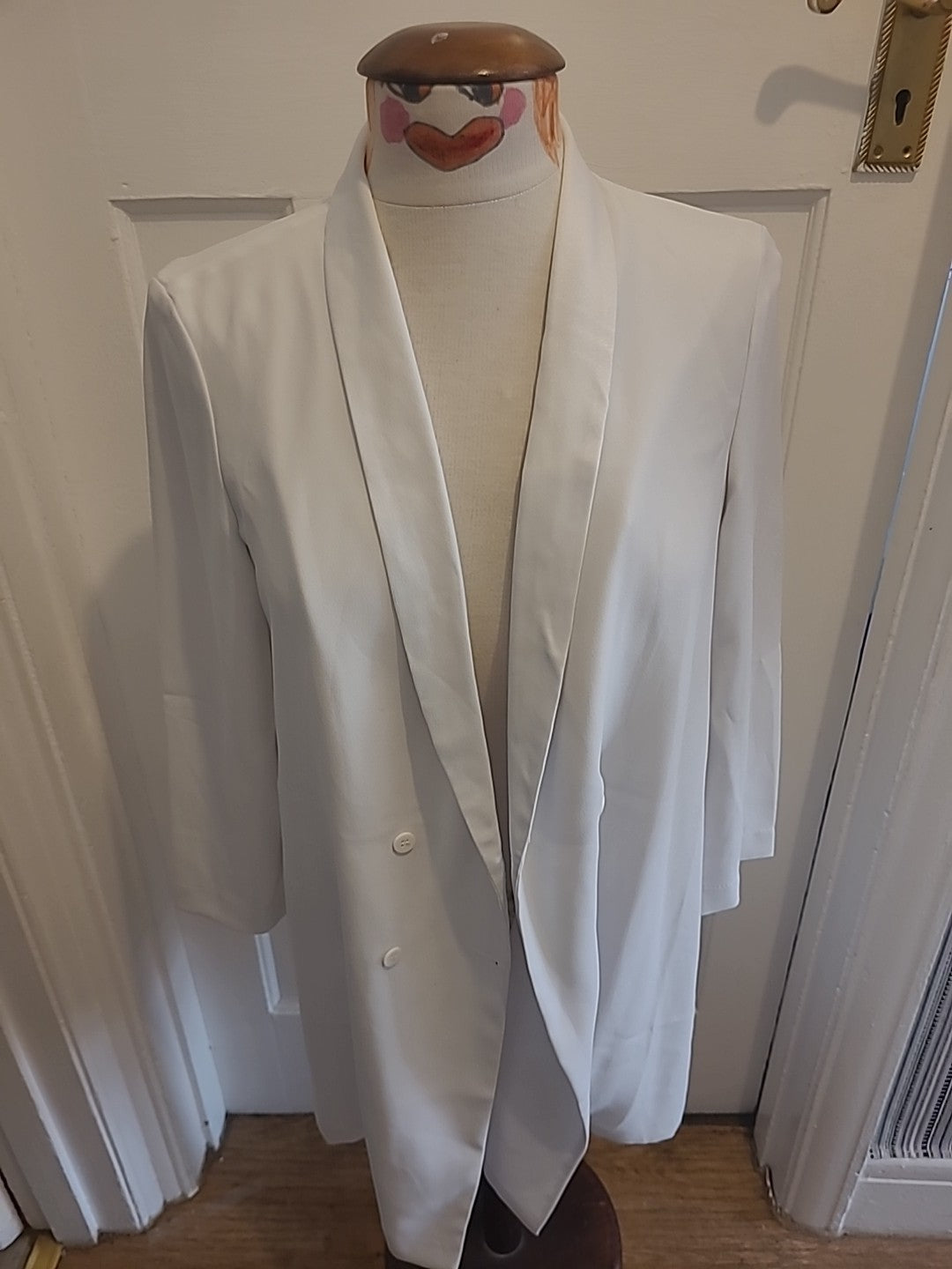 Ladies Topshop Size 10 Ivory Long Length Cardigan