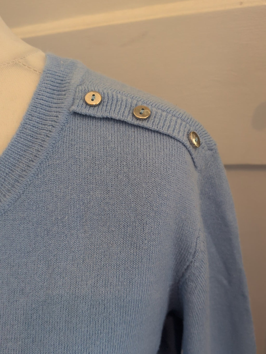Primark 12-14 Blue Ribbed Hem And Cuff Lightweight Jumper