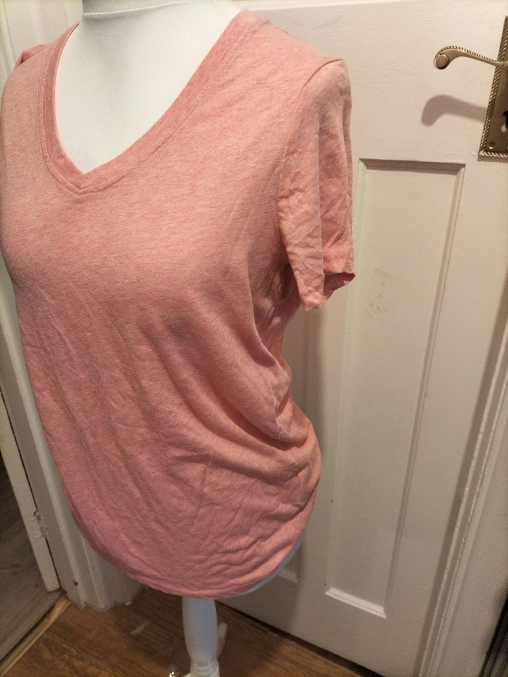 Mens Nike Dri Fit Size Large Peach Short Sleeved Tshirt Loose Fit