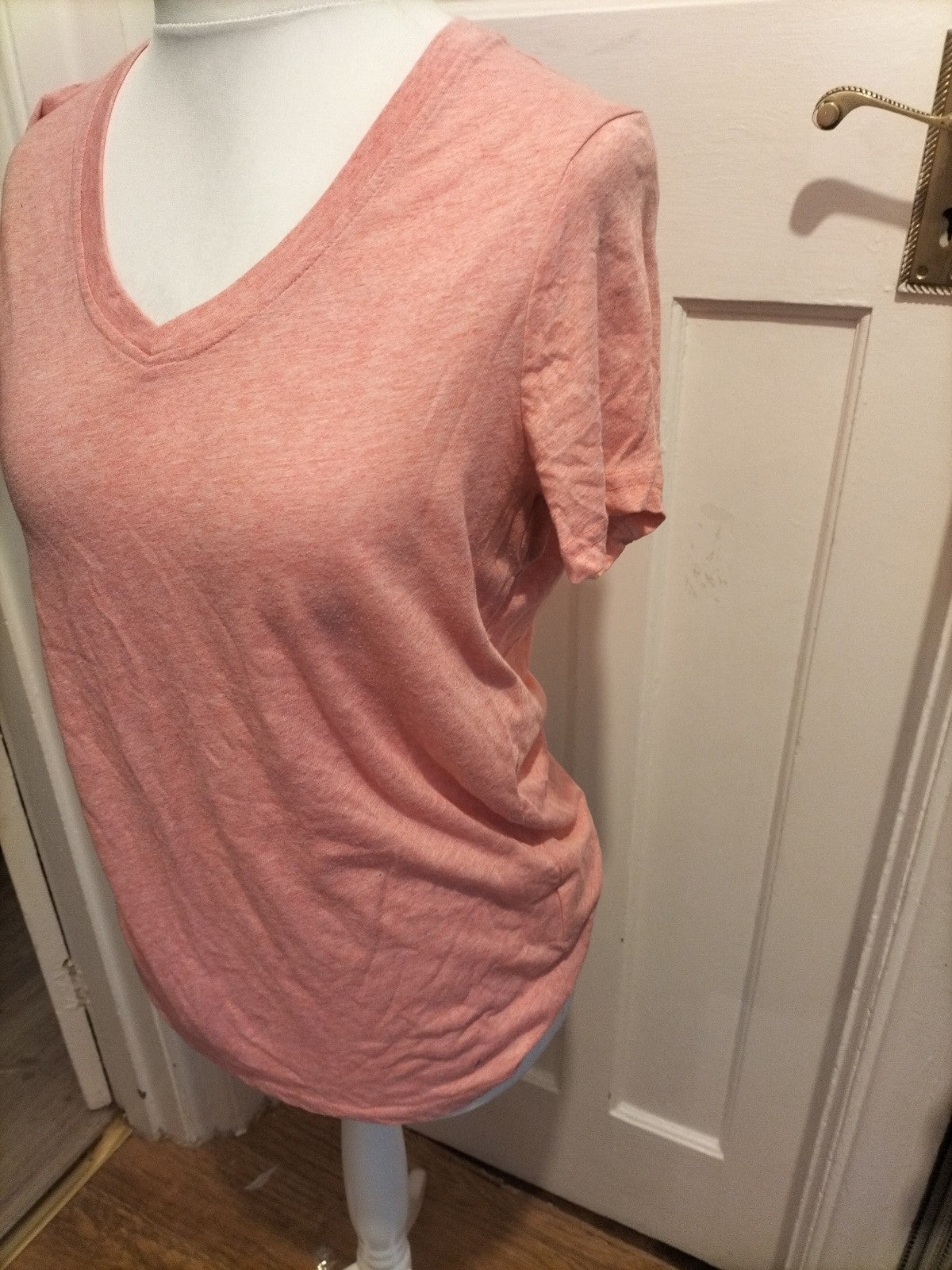 Mens Nike Dri Fit Size Large Peach Short Sleeved Tshirt Loose Fit
