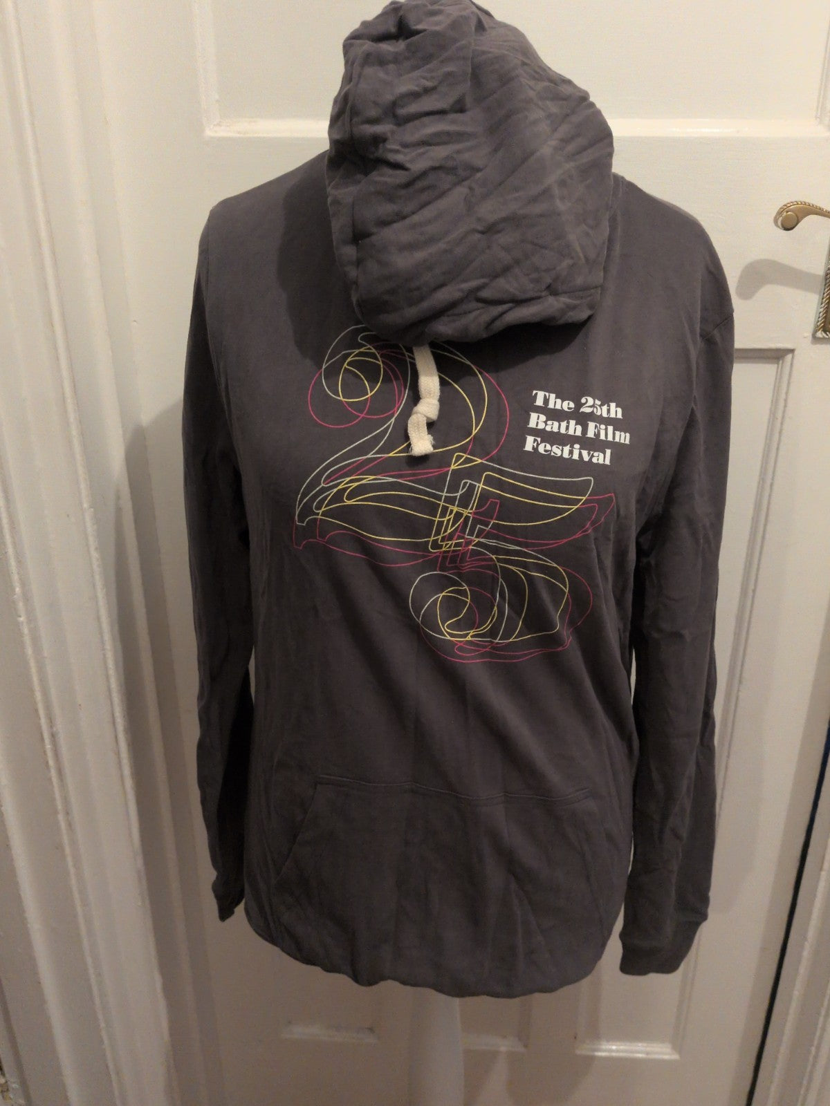 Large Grey Bath Film Festival Pullover Hoodie