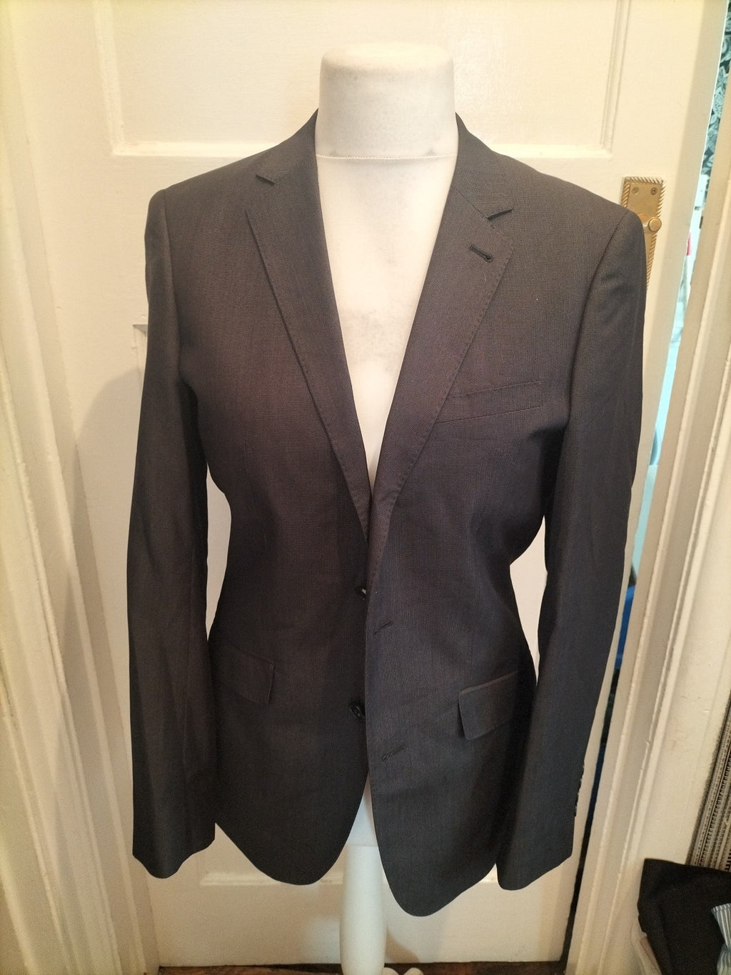 Mens F&F Size 36r Black Lined Padded Tuxedo Jacket