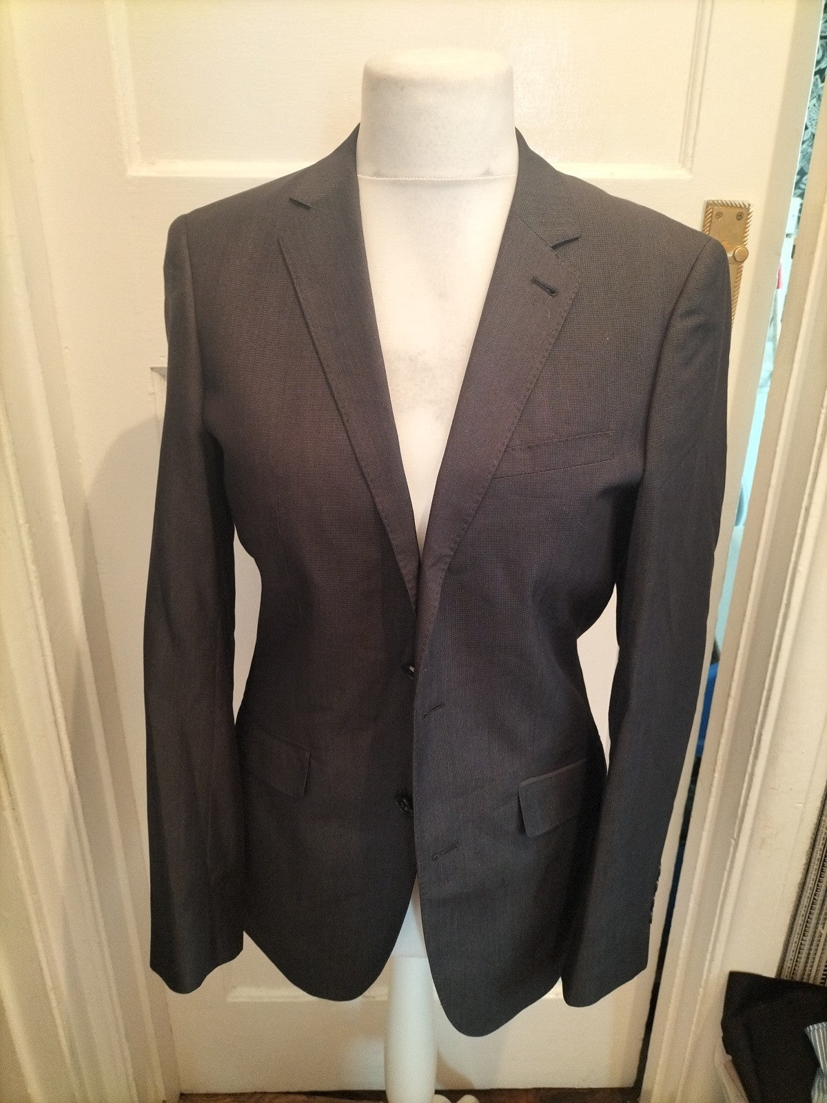 Mens F&F Size 36r Black Lined Padded Tuxedo Jacket