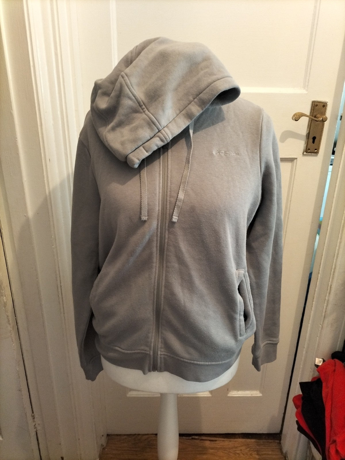 Ladies La Gear Size 16 Grey Full Zip Hoodie