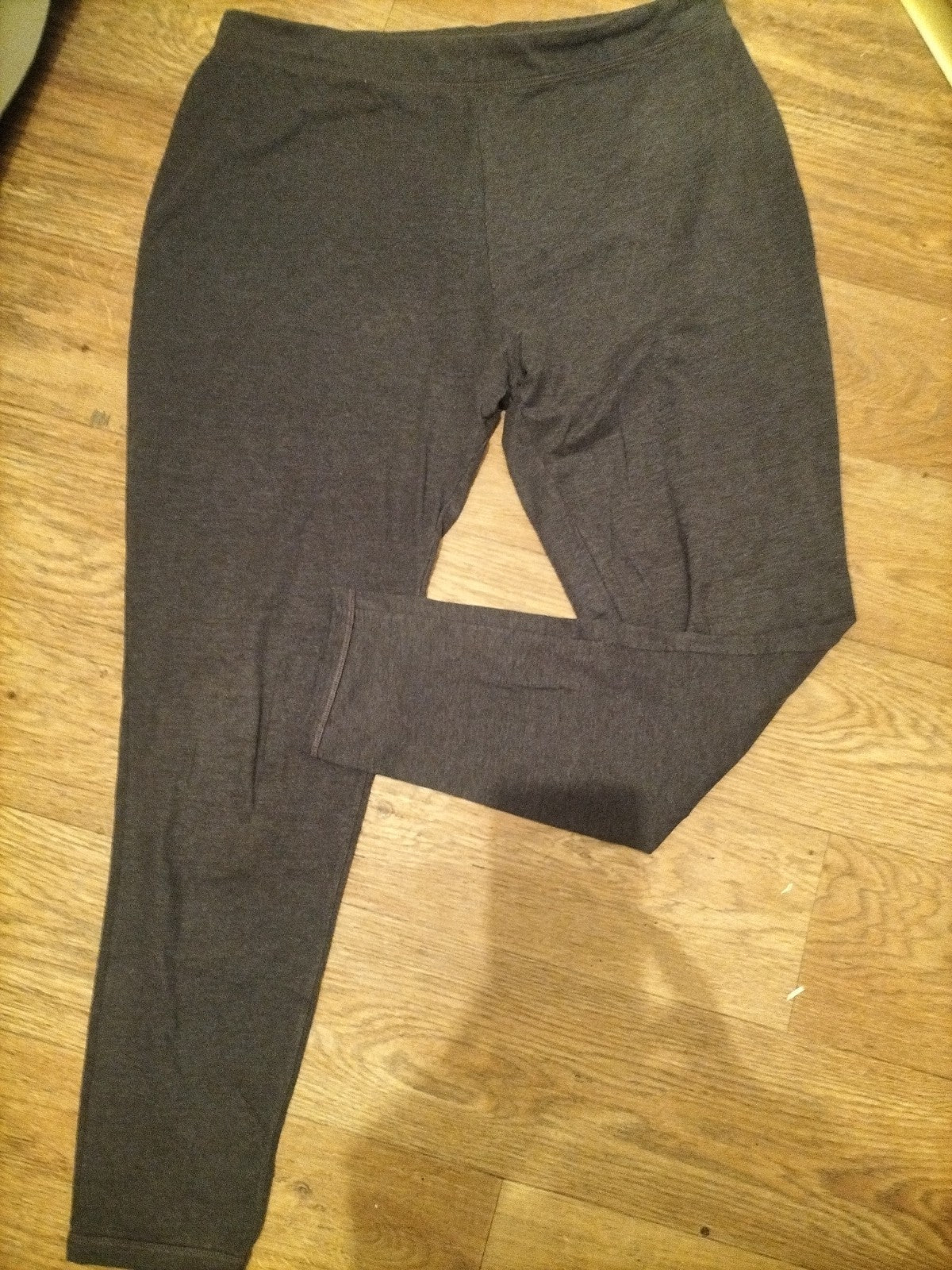 Ladies Damart Size L Browny Grey Elasticated Leggings