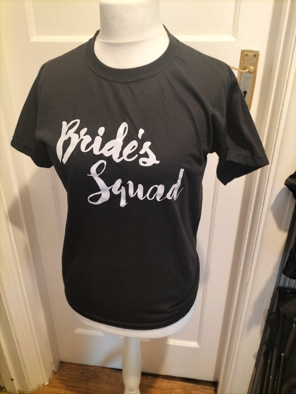 Ladies Size Medium Black "Bride Squad" Tshirt