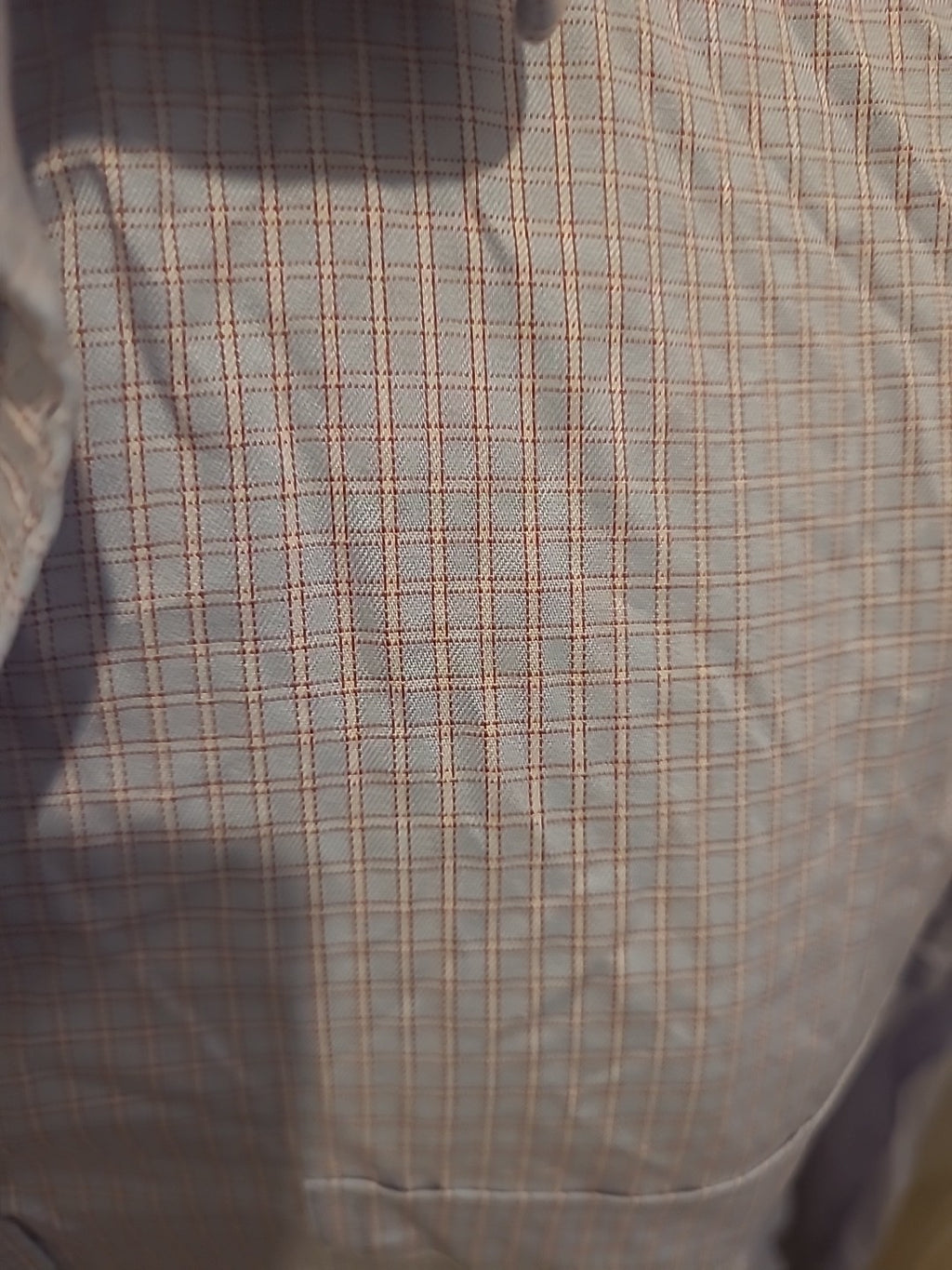 Mens Kirkland Size 16.5" Custom Fit Blue Red Check Long Sleeved Shirt