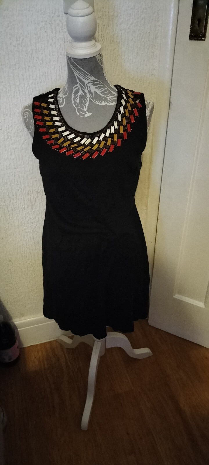 Ladies French Connection Size 12 Black Sleeveless Dress