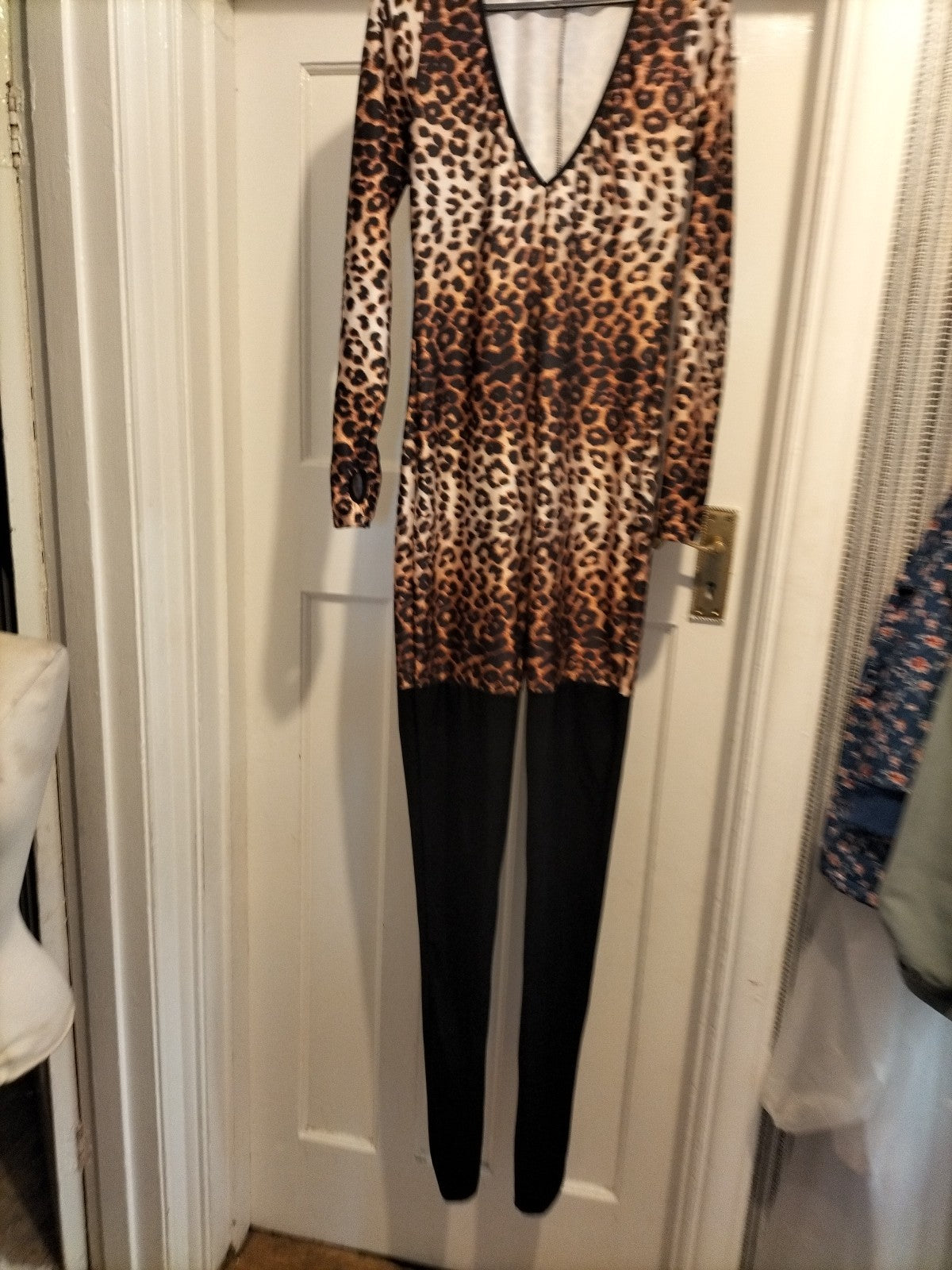 Ladies Size Small Leopard Print Fancy Dress Costume