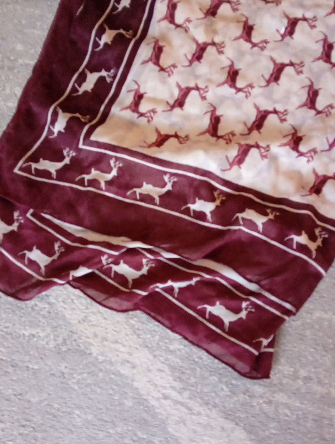 Ladies TU Large Brown/cream Reindeer Scarf