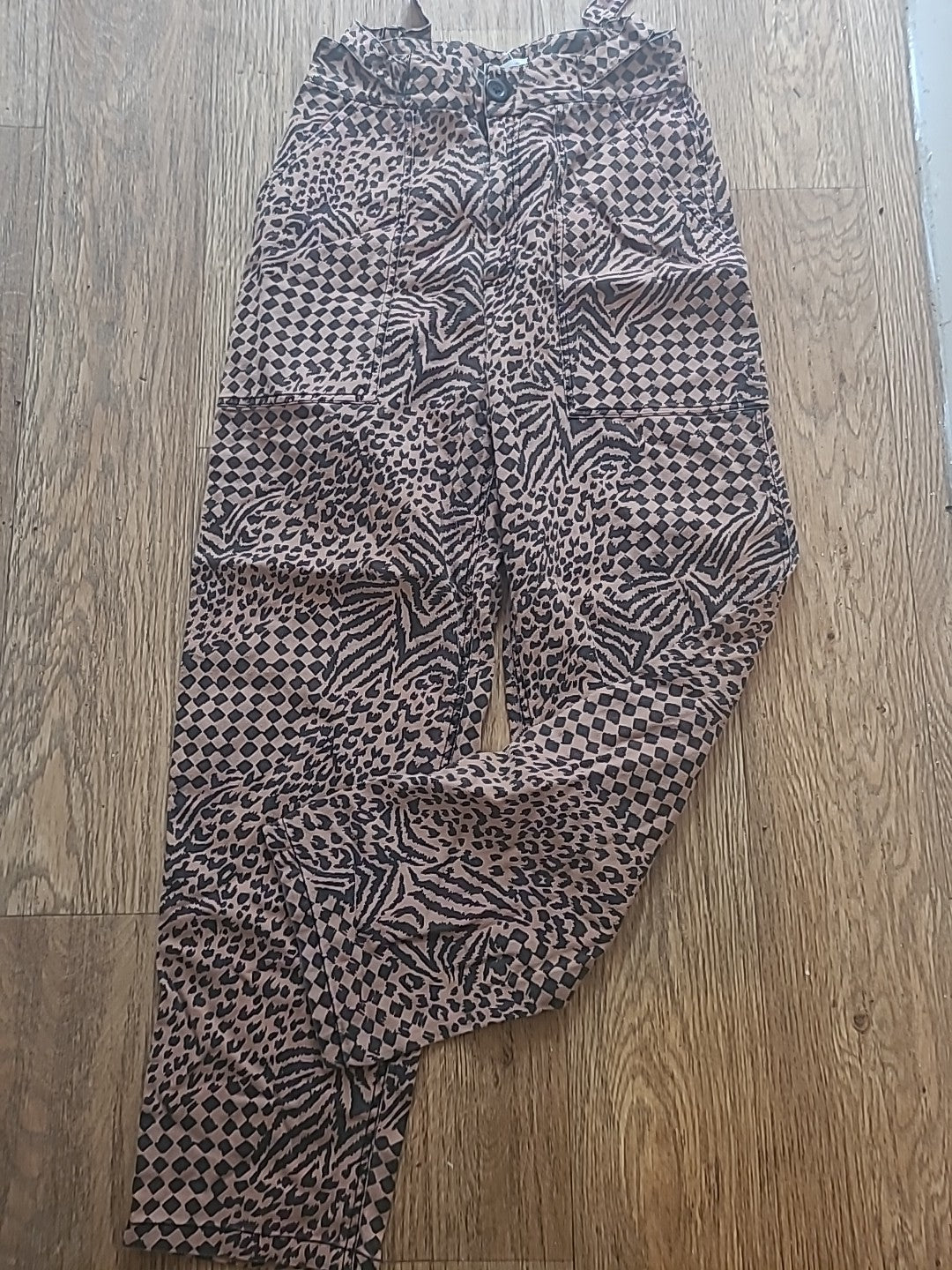 Ladies Amuse Size 8 Brown Black Trousers