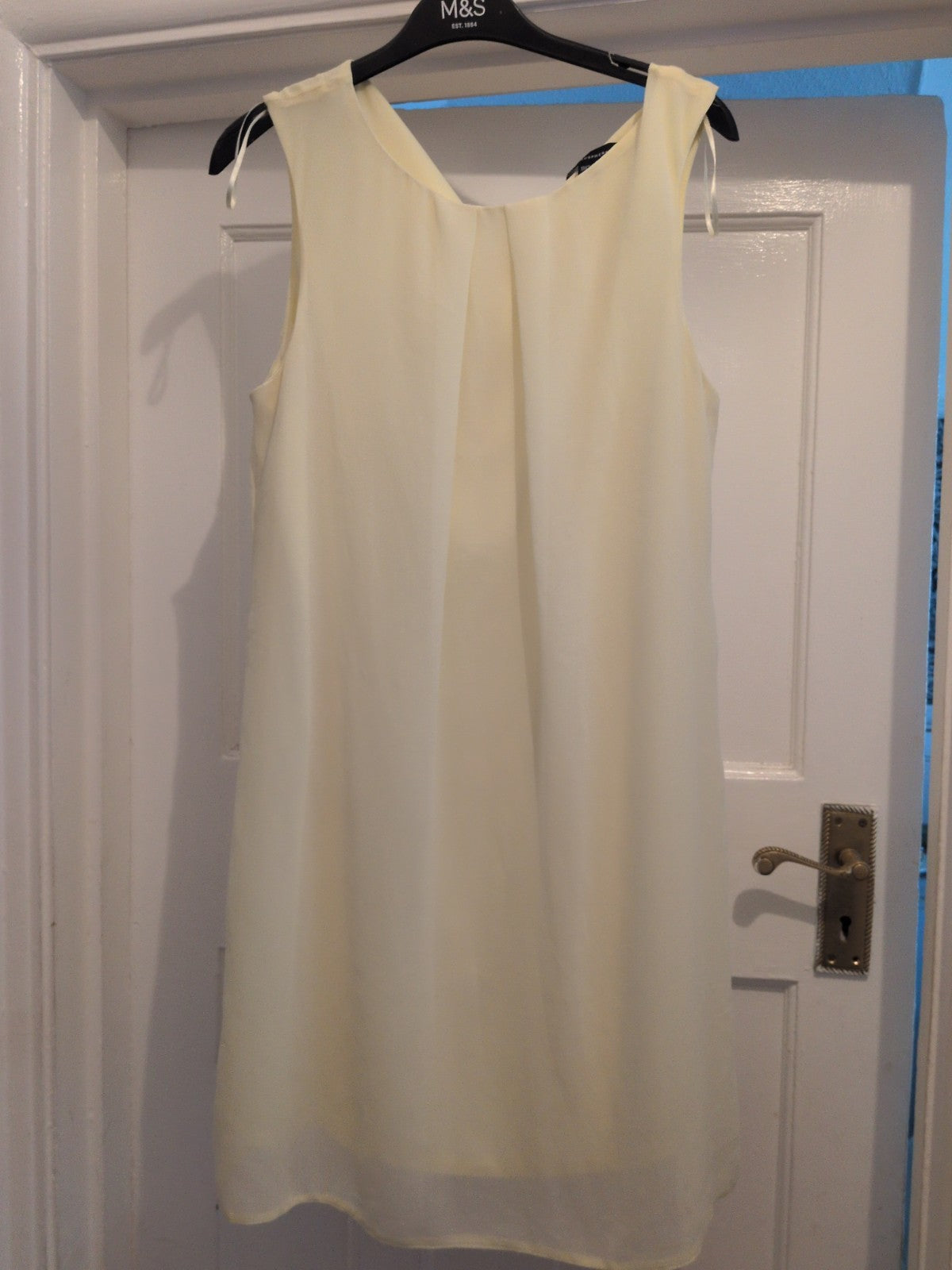 Primark 12 Lemon Yellow Sleeveless Knee-Midi Dress