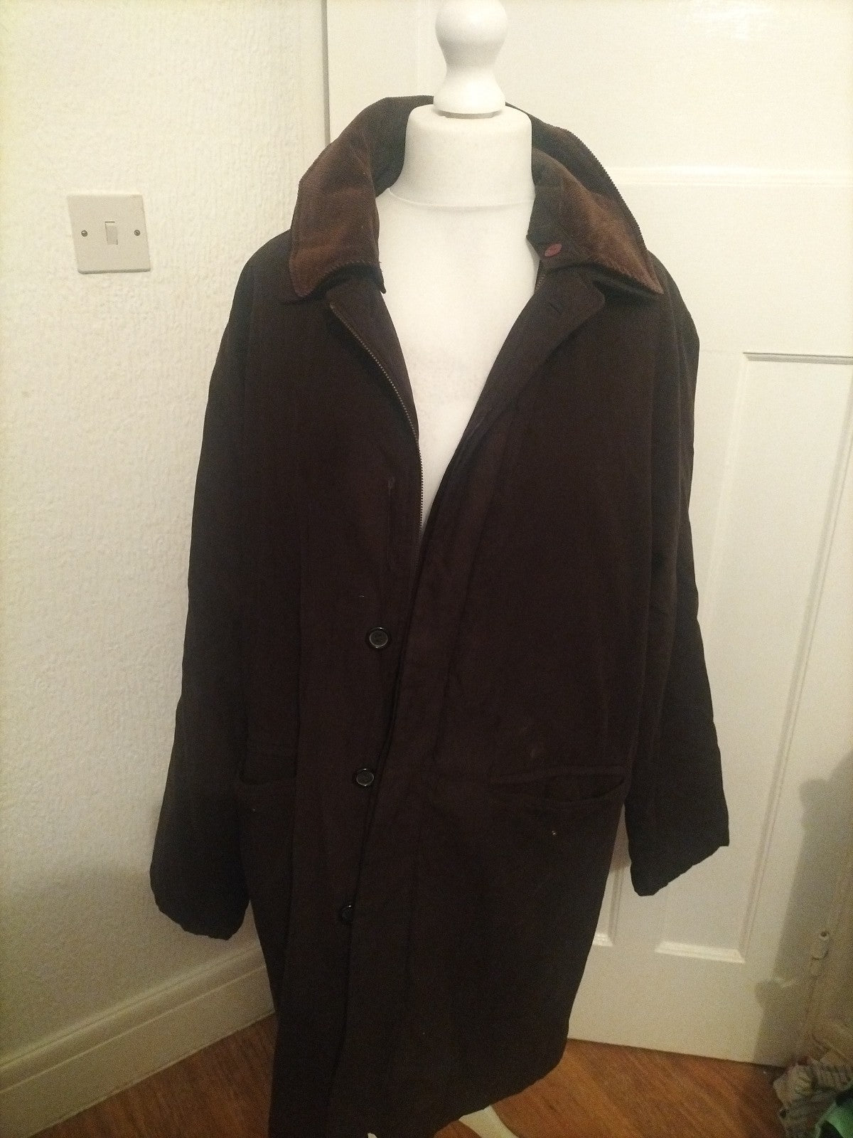 Mens Brown Coat FAR FIELD  Classic Comfort 46 Chest