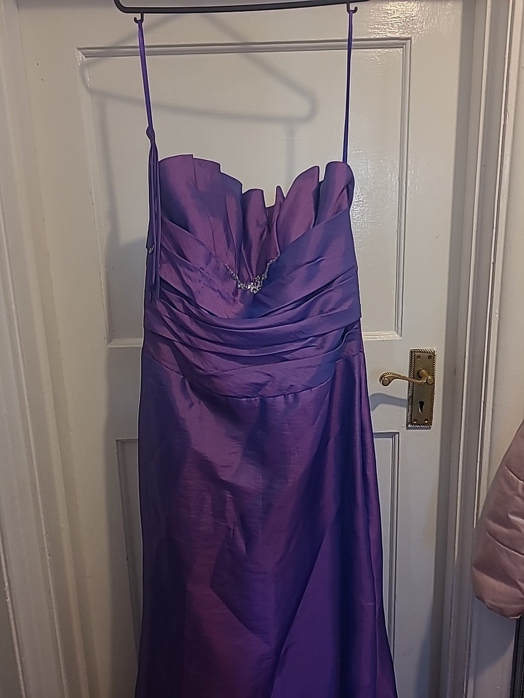 Ladies Rea  Size 14 Eggplant Prom Dress (No Ribbon To Pull The Corset Tight)