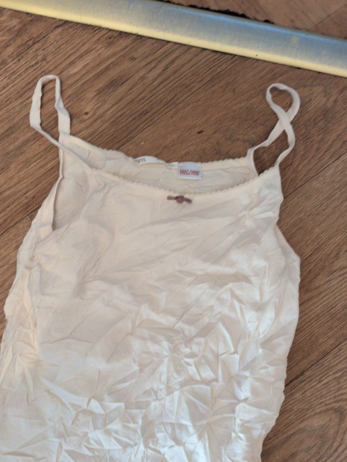 Zara 13-14 Years Cream Sleeveless T-shirt
