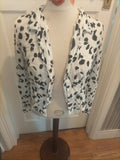 Ladies Asos Size 10 Black White Long Sleeved Buttoned Blouse