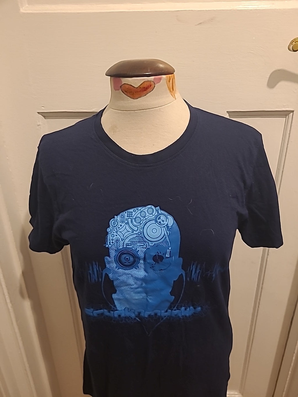 Mens Crunkn Monkey Size Medium Navy Blue Print Short Sleeved Tshirt