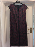 Tu 10 Navy And Purple V Neck Sleeveless Dress