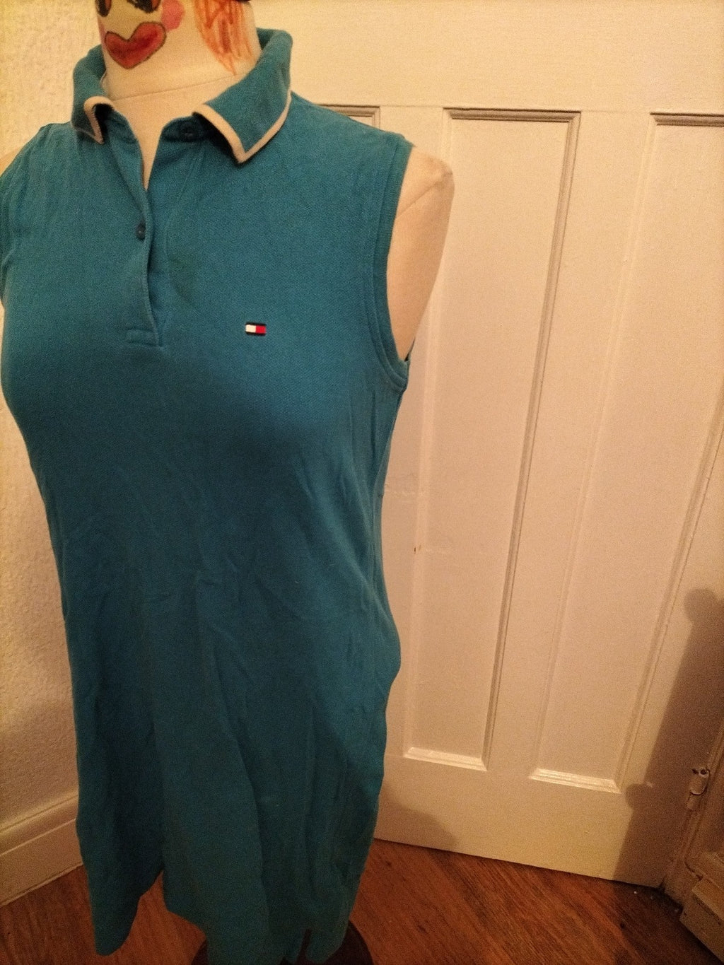 Mens Tommy Hilfiger Size Medium Blue Sleeveless Vest Tshirt